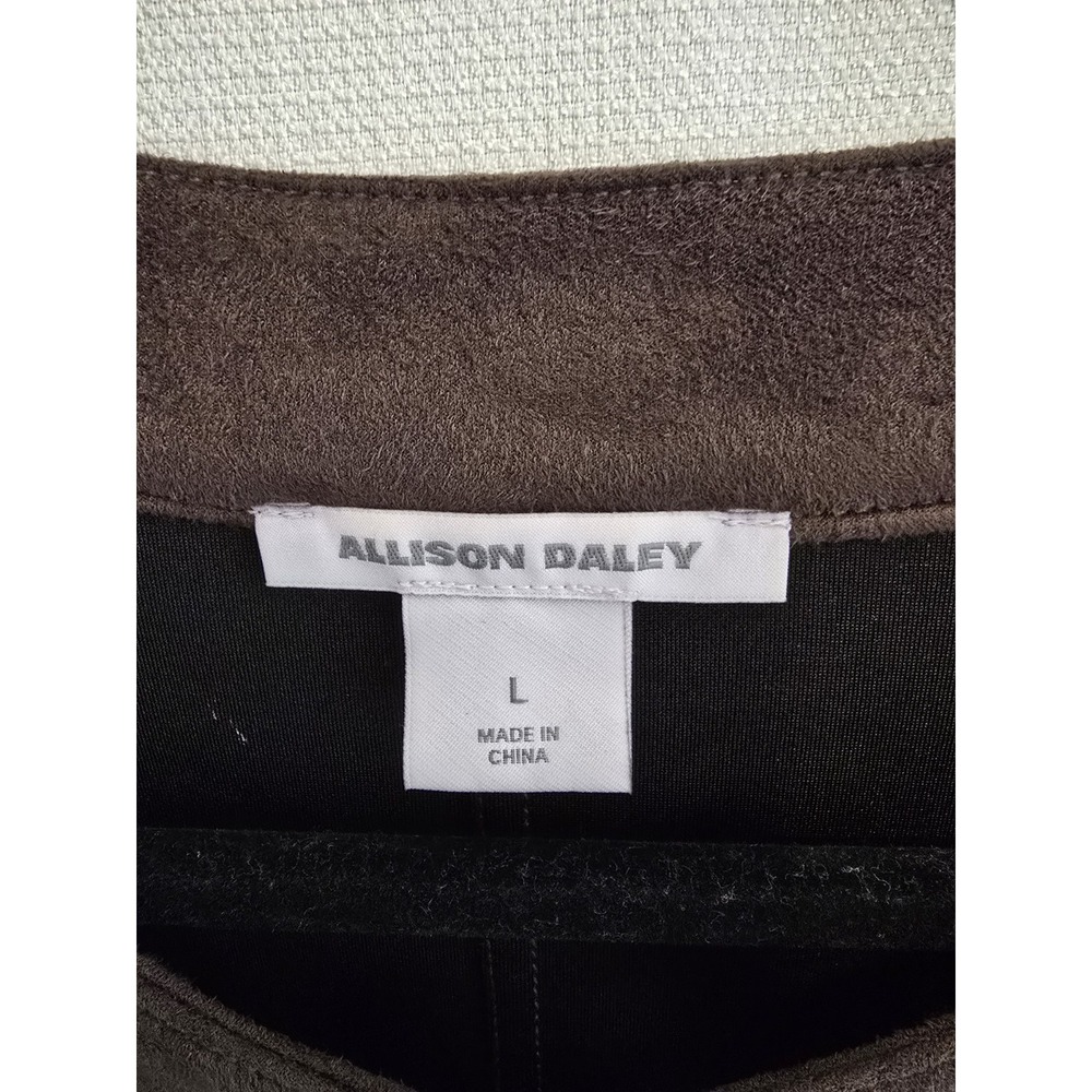 Allison Daley Brown Faux Suede Jacket SZ: Large - Picture 2 of 4